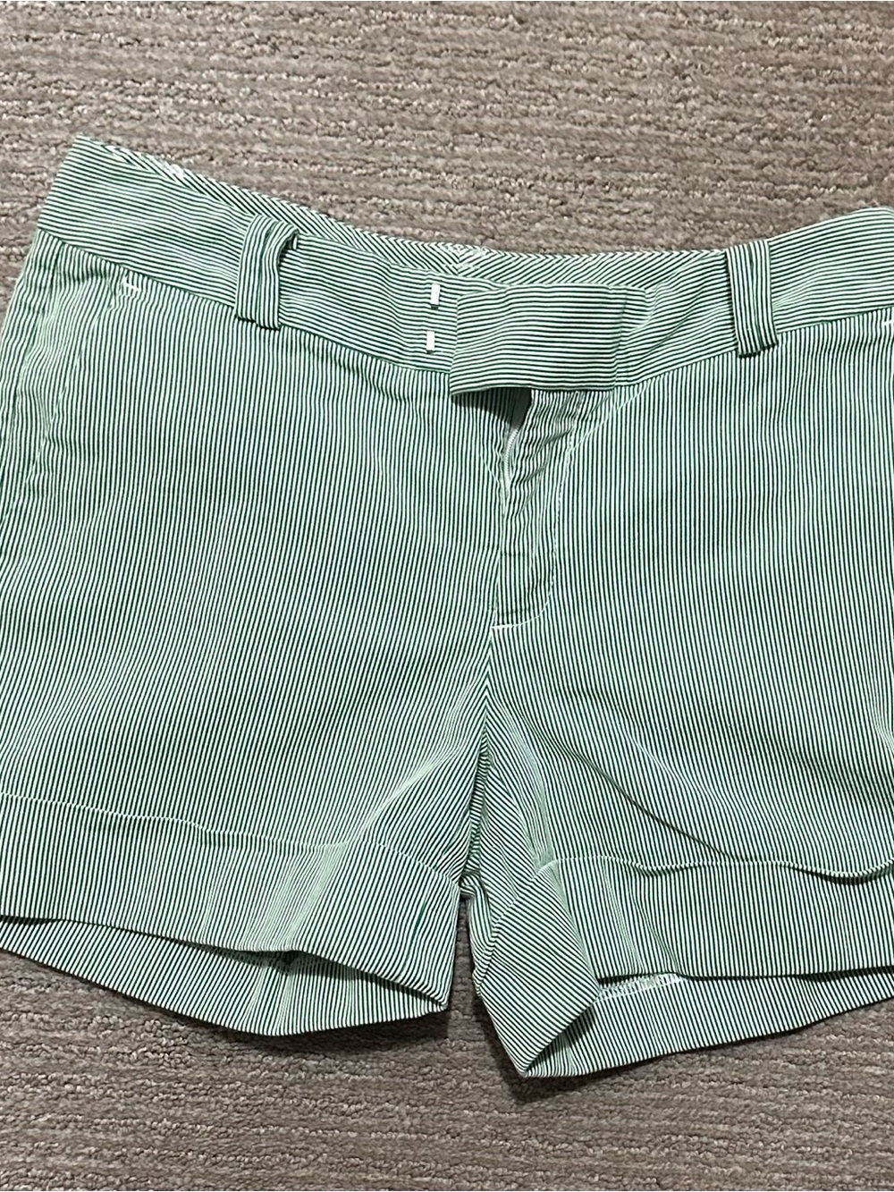 Banana Republic Mint Green Pinstripe Bermuda Shorts